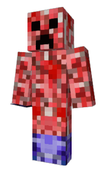 Minecraft skin redcreeper1