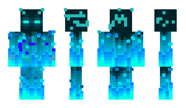 Minecraft скин по нику BLUEHEAT