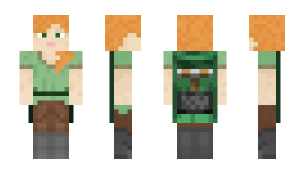 Minecraft skin GreenPiston