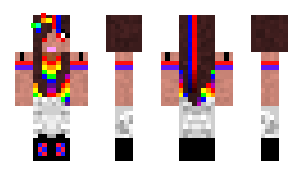 Minecraft skin RainbowGirl02