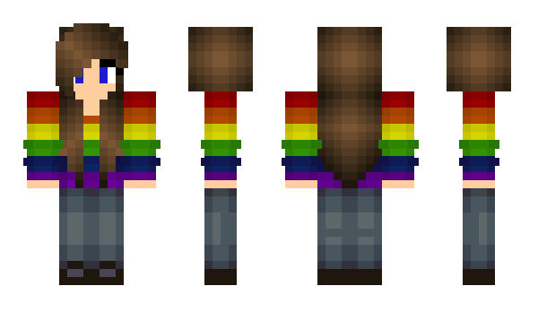 Minecraft skin Regenbogen