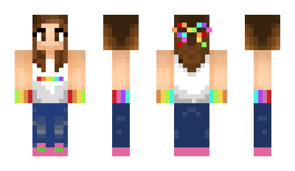 Minecraft skin RainbowMittens
