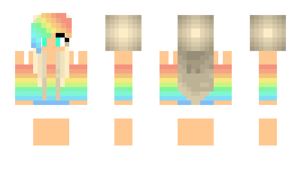 Minecraft skin rainbowgirl24