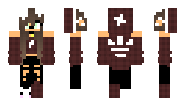 Minecraft skin kaywolfX33