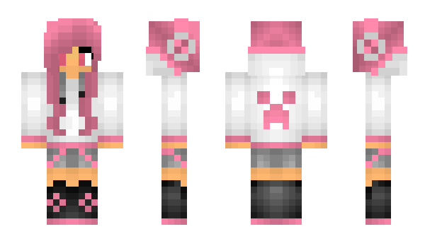 Minecraft skin Pinkcreepergirl
