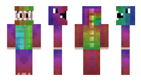 Minecraft skin RainbowDinosaur