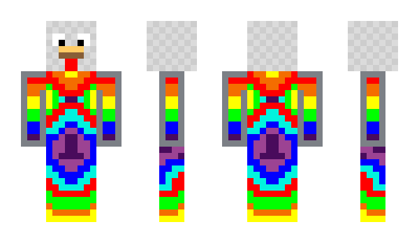 Minecraft skin rainbowfro