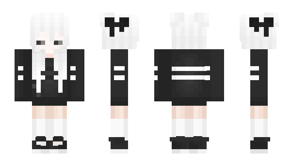 Minecraft skin BlackFoxGirl