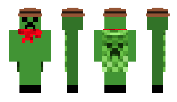 Minecraft skin Hat_creeper