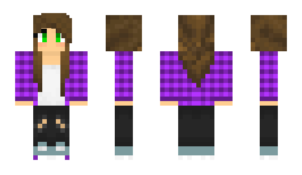 Minecraft skin BlueTigerGirl