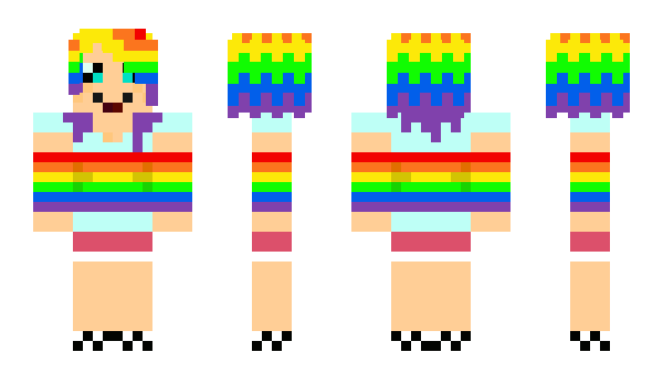 Minecraft skin RainbowTieDye