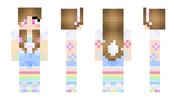 Minecraft skin PinkWolfGirl