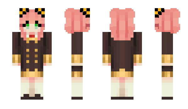 Minecraft skin WolfcutGirl