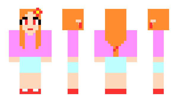 Minecraft skin Rosehair