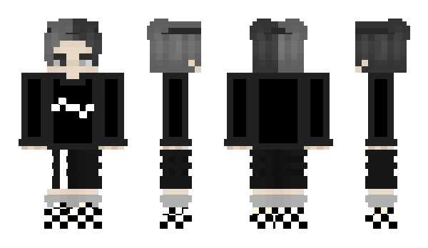 Minecraft skin KillTime_BW_hard