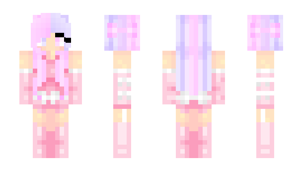 Minecraft skin Pinkandpurple