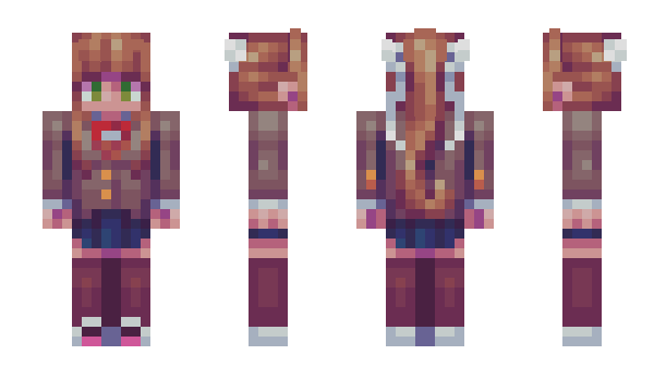 Minecraft skin Monika___