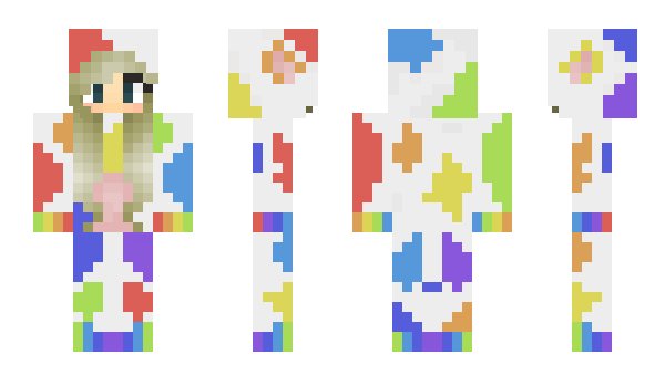 Minecraft skin MrsRainbowCow