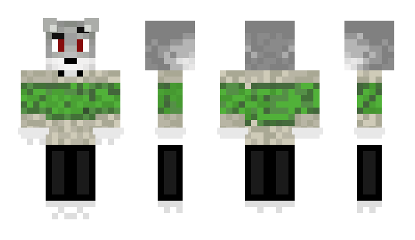 Minecraft skin GreenwolfKun