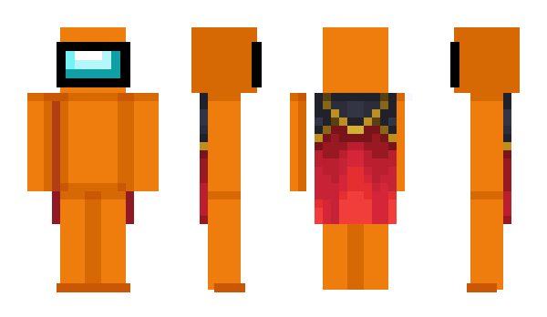 Minecraft skin AMONGUS_Orange