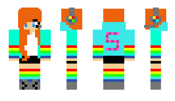 Minecraft skin RainbowPlaya