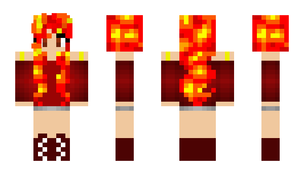 Minecraft skin MagmaGirl