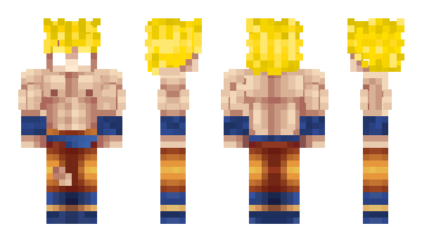 Minecraft skin HerobrineGoku