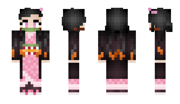 Minecraft skin Nezuko____