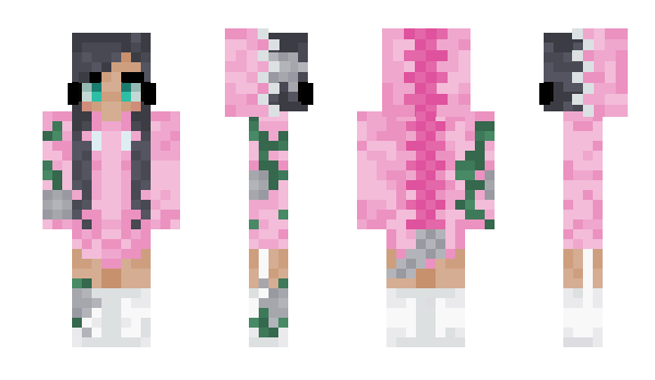 Minecraft skin PinkDinoGirl