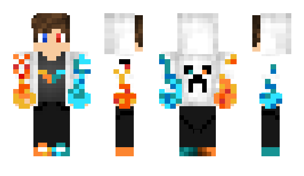 Minecraft skin Flame_hand