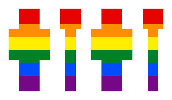 Minecraft скин по нику GayPrideFlag