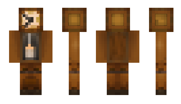 Minecraft skin BrownClock