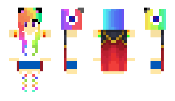 Minecraft skin Rainbow2019