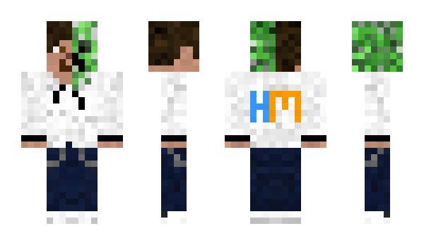 Minecraft skin halfmob
