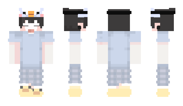 Minecraft skin white_black