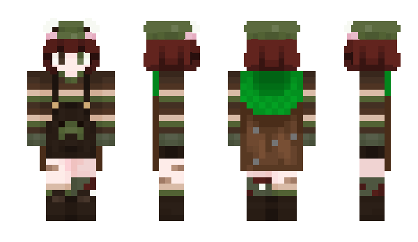 Minecraft skin CuteOrangeFrog