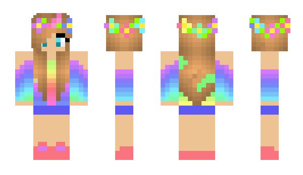 Minecraft skin RainbowGirl9