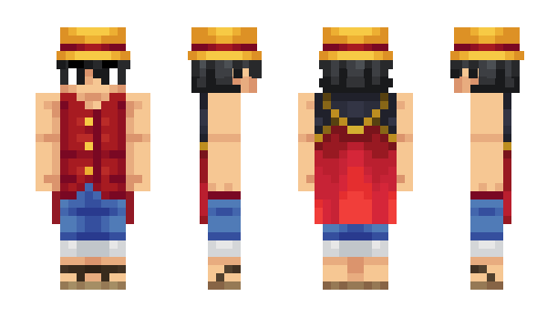Minecraft скін по ніку ImLuffyOnePiece
