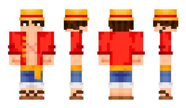 Minecraft skin GokuLuffy