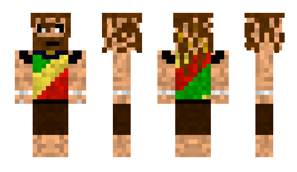 Minecraft skin rastafary