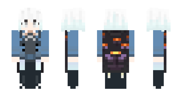 Minecraft skin silverApp