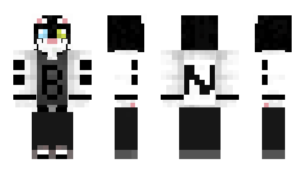 Minecraft skin Blhiteneko