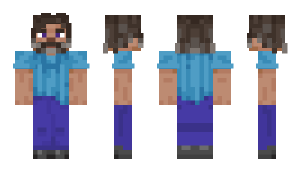 Minecraft skin Silberblatt