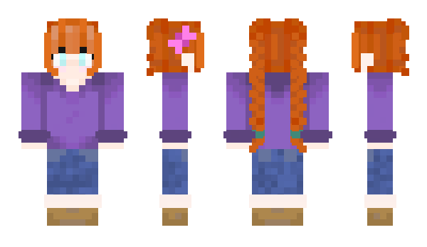 Minecraft skin redblonde