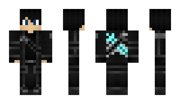 Minecraft skin black_kirito