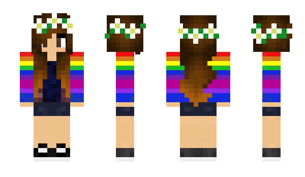 Minecraft skin Rainbowww
