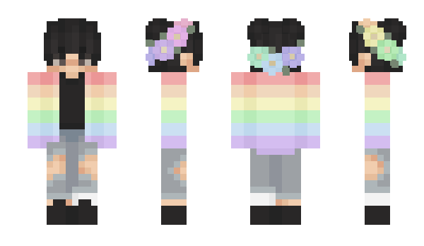 Minecraft skin SpectreRainbowMC