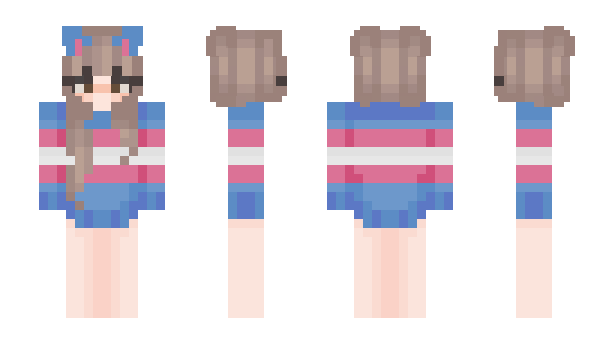 Minecraft skin blahajuwu