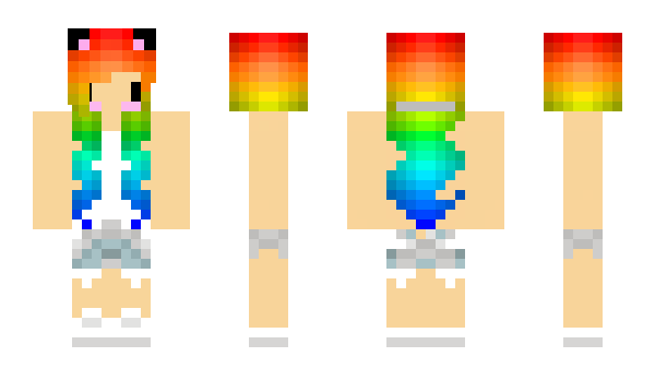Minecraft skin rainbowgirl56