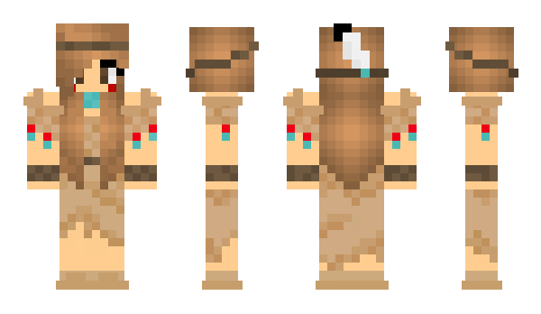 Minecraft skin Indianerin